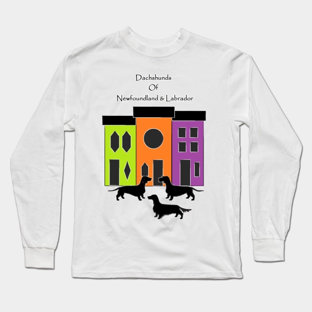 Dachshunds of Newfoundland and Labrador Long Sleeve T-Shirt by NLDoxies